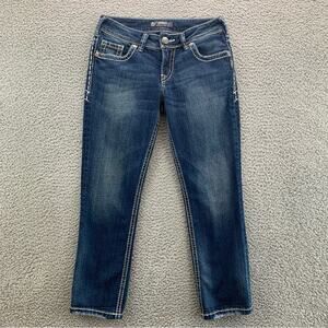 Silver Jeans Co Suki Capri Stretch Thick Stitched Women's Jeans    -  Size:  28